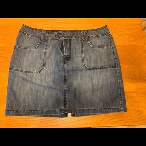 Jean mini skirt size 16 (runs a little small).